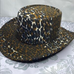 Wool Felt Houston Texas Summit Hat Co Leopard Print Wide Brim Hat